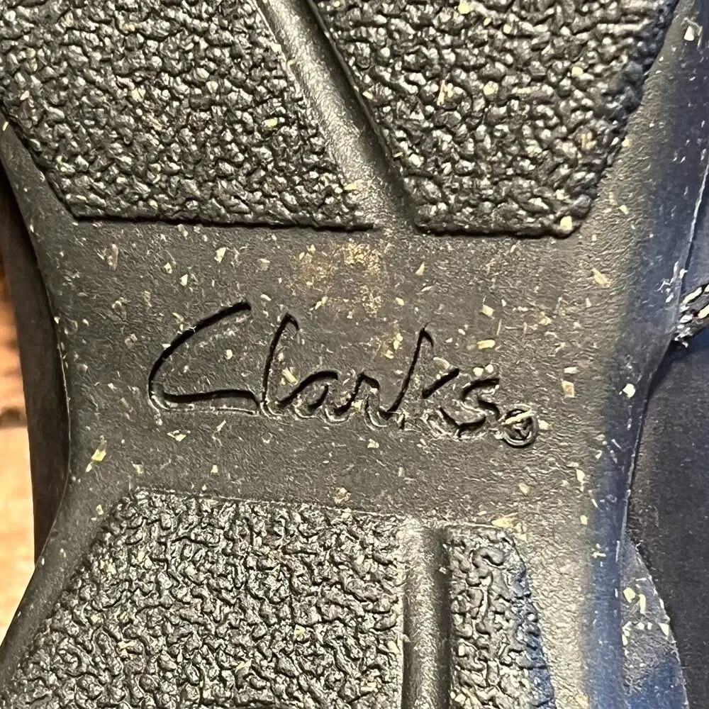 Clarks Roseville Faye Clogs Black Leather Slip On Mules Size 9 Comfort Shoes - Picture 14 of 14